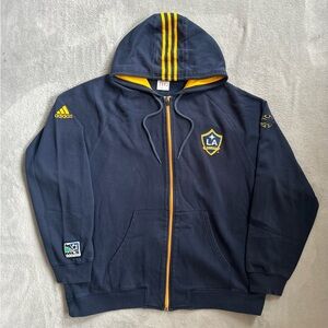 Los Angles Galaxy Zip Up Sweater By Adidas